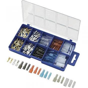 TRU COMPONENTS 739660 Quetschverbinder-Sortiment 0.50 mm² 2.50 mm² Transparent, Schwarz, Rot, Blau 160 St