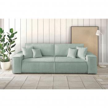 Aqua Clean-Bouclé Schlafsofa FINNLEY 3-Sitzer