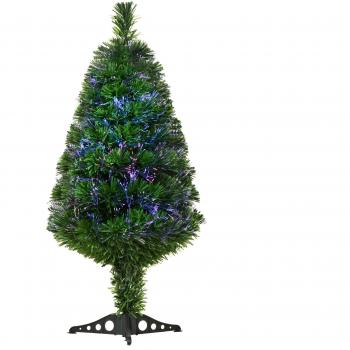 HOMCOM Albero di Natale Luminoso 90cm 90 Luci LED