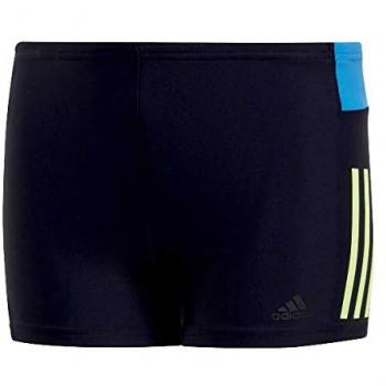 Adidas Boxer de Natation 3-Stripes Colorblock Garçon, Legend Ink/Hi-Res Yellow, FR : S