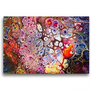 Kalvendo Ultramarin‑Abstrakt: Acrylfluss von Carola Vahldiek