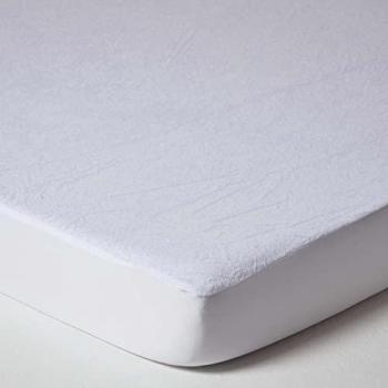 Homescapes 160 x 200 cm Euro King Terry Towelling Waterproof Mattress Protector