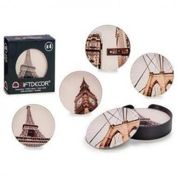 Glänzende Kristalluntersetzer (4 Stück) (ø 10 cm)