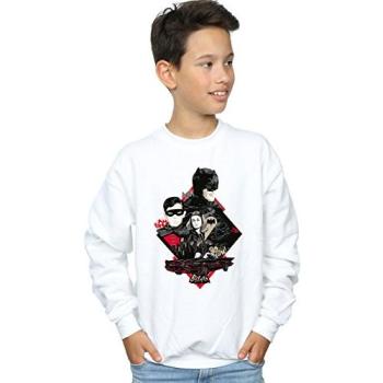 Young Hero Batman Skyline Pullover (White, 5-6 years old)