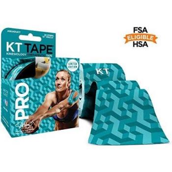 KT Tape Pro Sportband – 20 pre-cut Streifen (25,4 cm), Jet Black, wasserabweisend, Aquaduct‑Finish