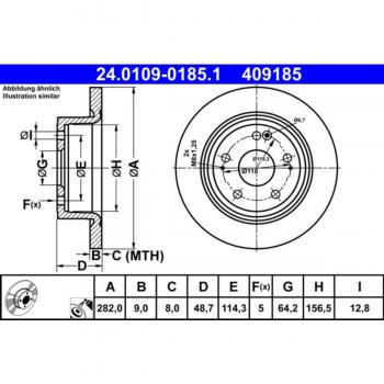 ATE 24.0109-0185.1 Rear Disc Brake