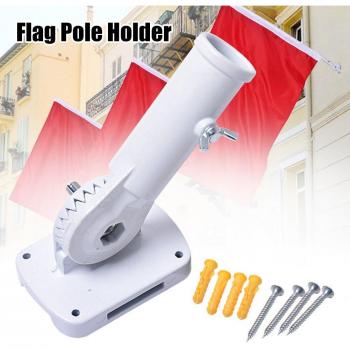Wall Mounted Durable Flag Pole Bracket with 180 Degree Angle