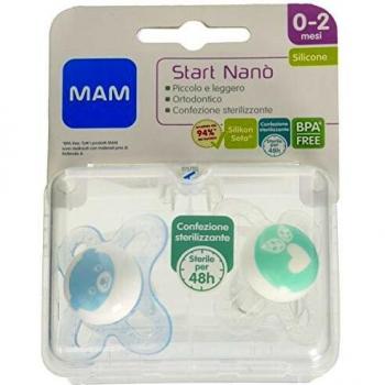 Succhietti Mam Start Nanò Silicone 0-2 Mesi Colori assortiti