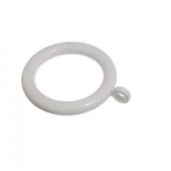 Bulk Pack of White Plastic Curtain Pole Rod Rings