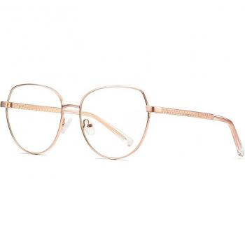 Gafas graduadas de aleación para mujer, forma ovalada, antideslumbrantes y antiarañazos