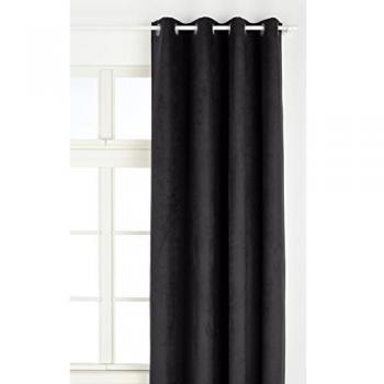 Rideau Uni Suédine Noir 145 x 260 cm