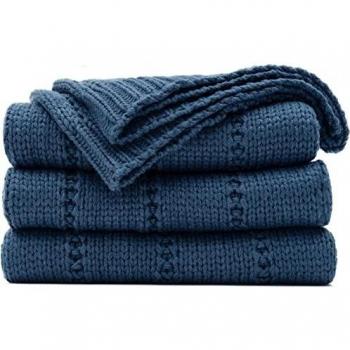 MidnightMelt Navy Knitted Comforter