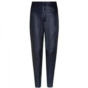 Black Lamb Nappa '501' Leather Jeans for Women