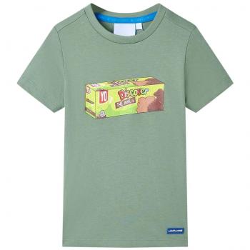 Children's Khaki T-Shirt with Short Sleeves 128