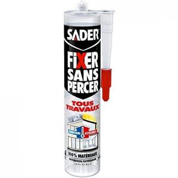 Sader Fixer Sans Percer Tous Travaux – Invisible – 290ml