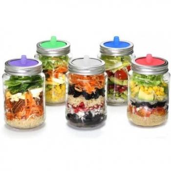5Pcs Silicone Airlock Lids for Fermenting Wide Mouth Mason Jars