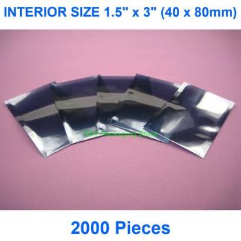2000 Stück ESD Taschen 1,5 x 3 (40 x 80mm) antistatische Taschen
