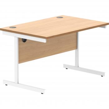 Cantilever Steel Desk – 1200 × 800 mm, Beech/White Finish