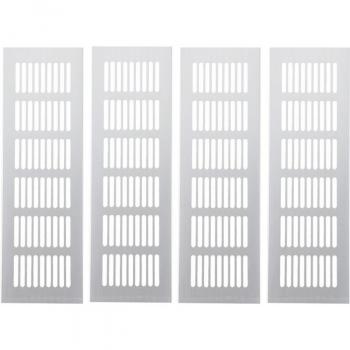 Aluminum Air Vent Grille 4-Piece Set for Shoe Cabinet and Air Conditioning