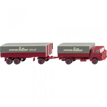 Wiking Modelleisenbahn-Straße Wiking 041203 H0 LKW Modell Henschel Pritschenhängerzug HS 14/16
