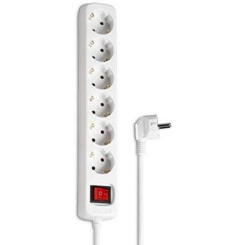 Multipresa 6 scomparti Bianco Schuko Hama 00030530