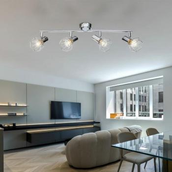 Moderne Deckenleuchte im Chromdesign