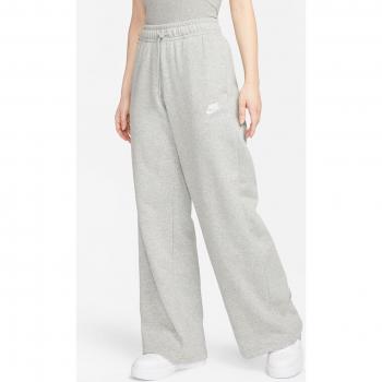 Nike Damen Fleece Mid-Rise Weitbeinige Jogginghose Dunkelgrau / Weiß