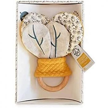 Hochet bois Pollen l'abeille bio DOUDOU ET COMPAGNIE