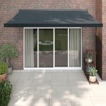 Auvent pliant anthracite 3x2,5 m en tissu et aluminium