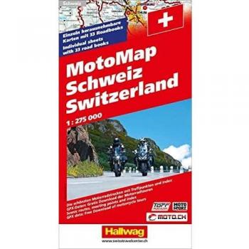 Hallwag Kümmerly+Frey AG Schweiz Motomap 1:275 000 Motorradkarte: Einzeln Herausnehmbare Karten Mit 33 Roadbooks, Die Schönsten Motorradstrecken Mit Treffpunkten, Hotels Und Index (Hallwag Freizeitkarten)