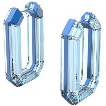 Swarovski, Female Lucent Statement Earrings, Light Blue, ONE SIZE