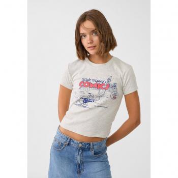 Mickey Mouse Motiv T-Shirt Stradivarius Grau Melange L