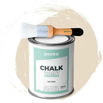 Pintura a la Tiza PECTRO 750 ml + Brocha de Madera: Kit “Sin Lijar”