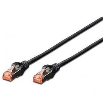 DIGITUS Patch-Kabel RJ-45 (M) zu RJ-45 (M) 3 m SFTP CAT 6 Schwarz halogenfrei