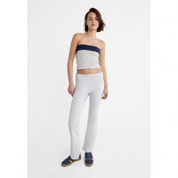 Leggings campana grigio melangiato M