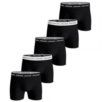 BJORN BORG MEN'S BOXER BRIEFS, BLACK, 5-PAK, XL SIZE