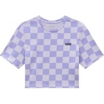 Vans Damen T-Shirt Checker Crew Crop II cosmic sky XS