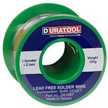 Duratool Solder Wire, 1.2 mm, 100 g, Lead‑Free