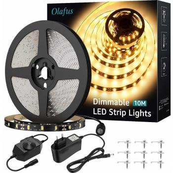 Olafus Kitchen Light Strip 10 m – 600 LEDs, 12V, selbstklebend