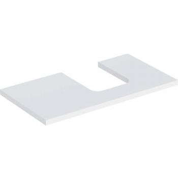 Geberit One Badezimmerplatte 90 x 3 x 47 cm, weiß matt, Ausschnitt rechts