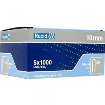 Caja 5000 grapas para cable 36 10mm. 5x1000 unid. dp 11884410 rapid 7313468844103 19806 RAPID