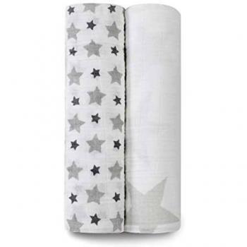 Musselintücher Twinkle – 100 % Baumwoll‑Pucktücher 120×120 cm (2‑Pack)