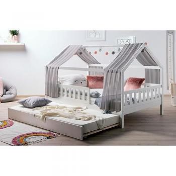 Ticaa Kinderbett Kim mit Zusatzbett und Tüll