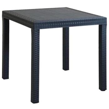 Piatto Dallas 80x80x74 cm in resina e polyrattan Antracite