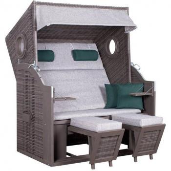 Strandkorb PURE Wave XL PE grau