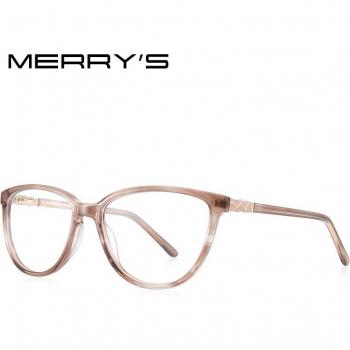 MERRYS Retro Frauenbrille aus Acetat mit Katzaugenmuster, Modell S2620