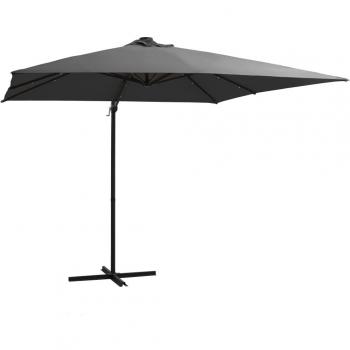 Ombrellone a Sbalzo con Illuminazione LED 250x250 cm Antracite