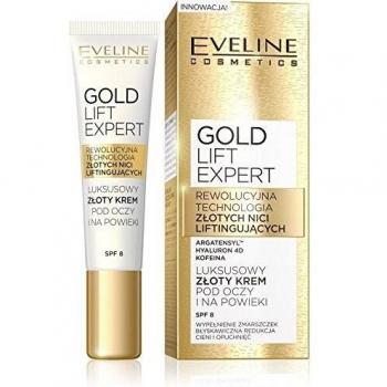 Eveline Gold Lift Expert Wrinkle Erasing Eye Cream with 24 Carat Gold and SPF 8 (15 ml)