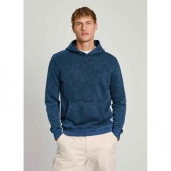 Felpa con Cappuccio Silverton Uomo Blu Denim S