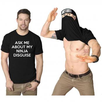 Camiseta Negra de Disfraz Ninja